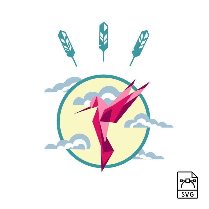 Ilustração vetorial de Beija-flor